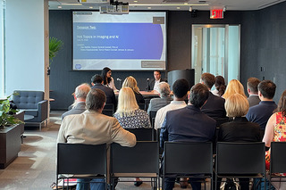 Event attendees at the Brown Rudnick Office in NYC during the second session with Zion Maffeo from Pony.ai.